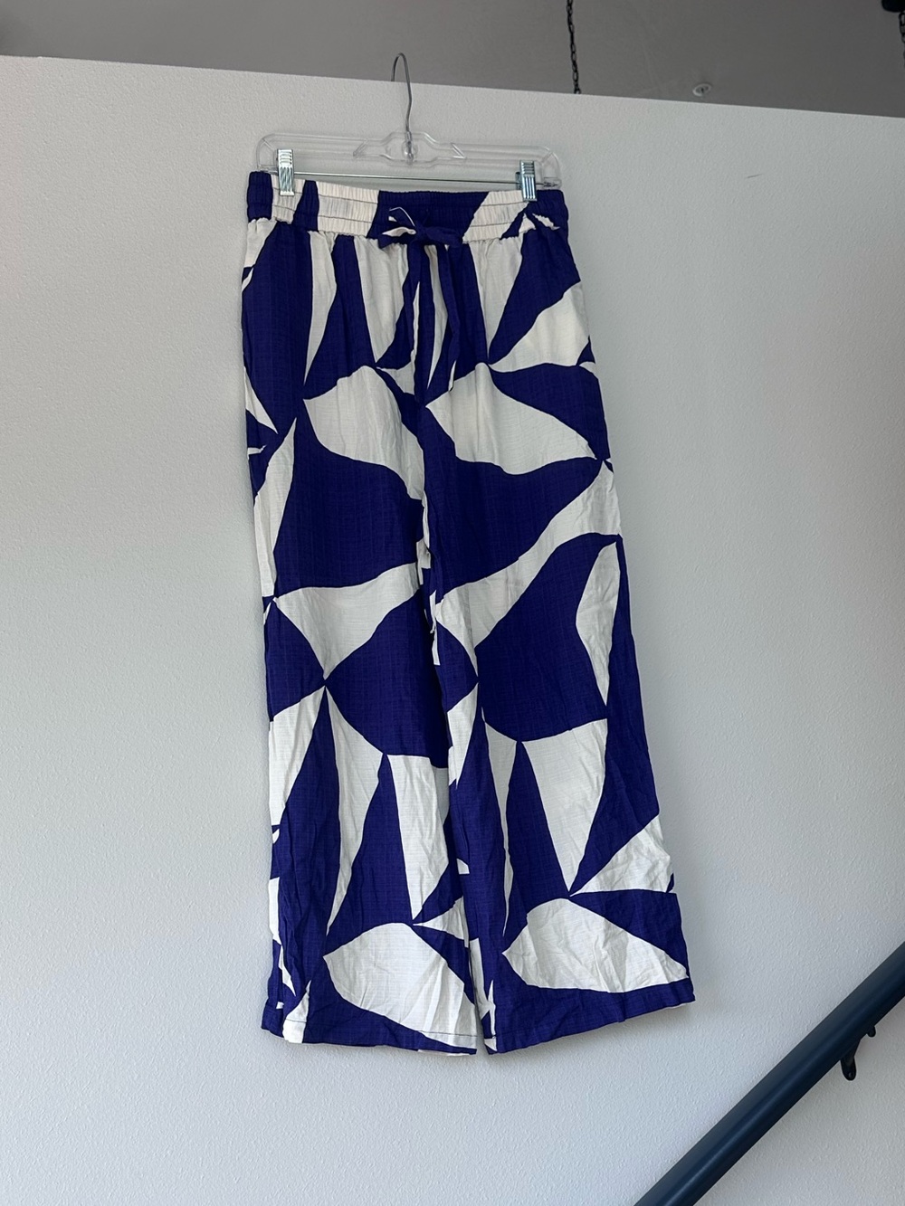 NWT $159 Mister Zimi Navy Wide Leg flowy resort pants M 8